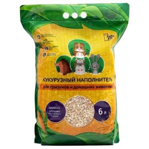 Впитывающий наполнитель Золотой Кот Эколайн Кукурузный, 6л, 1 шт.
