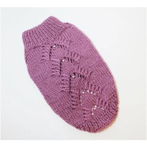 Вязаный свитер Мерцание для маленьких собак и кошек (handmade) / М (ДС 24см, ОГ 35см)