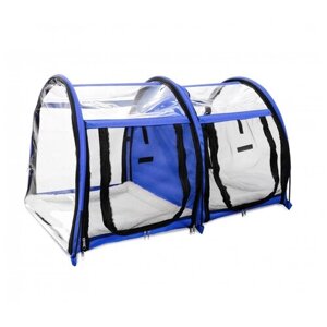 Выставочная палатка для кошек Ладиоли М-107 "Аквариум", синий, 135х68х70 см