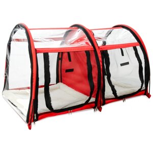 Выставочная палатка для кошек Ладиоли М-54 "Аквариум", 105х55х60 см, красная