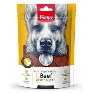 Wanpy лакомство для взрослых собак всех пород, соломка из вяленой говядины 100 гр (2 шт)