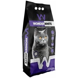 Wonder White Lavender наполнитель для кошачьего туалета комкующийся c ароматом лаванды 5кг