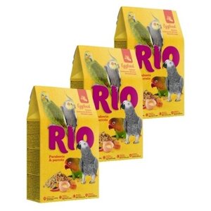 Яичный корм RIO для средних и крупных попугаев 3 штуки по 250 г