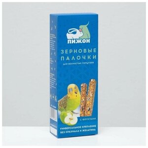 Зерновые палочки "Пижон" для птиц, с фруктами, 2 шт, 196 г