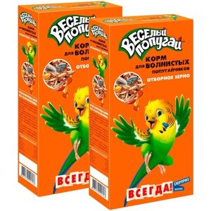 Зоомир веселый попугай корм для волнистых попугаев отборное зерно (450 гр х 2 шт)