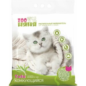 Zooняня TOFU зеленый ЧАЙ наполнитель растительный комкующийся для туалета кошек с ароматом зеленого чая (12 л)