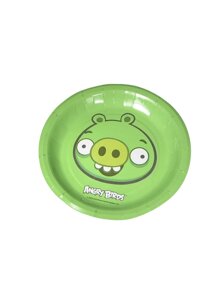 Angry Birds одноразовая картонная тарелка Зеленая свинья (6шт)