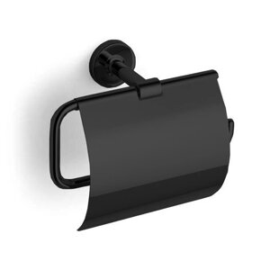 Bertocci Cinquecento Держатель для туалетной бумаги с крышкой, цвет: черный матовый