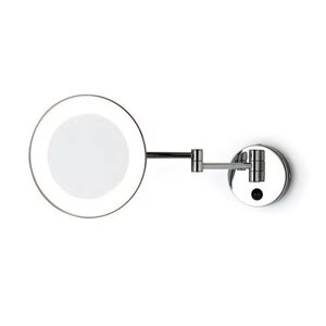 Bertocci Зеркала косметические Косметическое настенное круглое зеркало с LED-подсветкой, выключателем,3-кратное увеличение, цвет хром