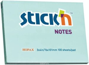 Блок для записей Stick`n Neon notes, голубой, 10.3 х 7.6 см