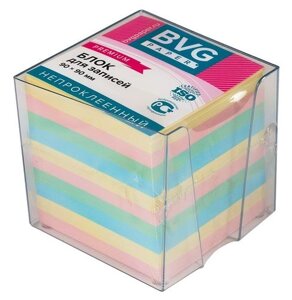 Блок-куб 90*90*90 цветной, пласт. бокс
