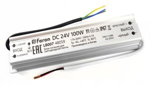 Блок питания для светодиодной ленты Feron LB007 12V 100W IP67 4,1A 48059