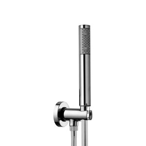 BOSSINI (ZEN) Душевой комплект: лейка, шланговое подсоединение со встроенным держателем, шланг 1500 мм, хром (030)