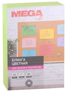 Бумага тонированная А4 500л "ProMEGA Jet" 75г/м2, неон зеленая