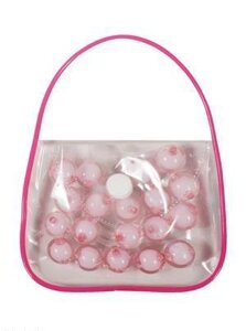 Бусины в сумочке с леской, 14 мм, розовый (11-08431-7)