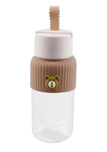 Бутылка с силиконовой накладкой Мишка (стекло) (460 мл) (12-07229-GJ75D)