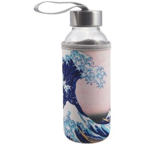 Бутылка в чехле с цветом Кацусика Хокусай Большая волна (300мл) (стекло) (12-07229-HKS-937238)