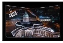Чехол для карточек горизонтальный СПБ Казанский собор ночью (фото) (ДКГ2021-51)