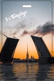 Чехол для карточек СПб Разведенный мост и Петропавловская крепость (фото) (ДГ2021-286)