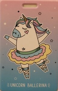 Чехол для карточек Unicorn ballerina фиолетовый градиент (ДК2018-139)