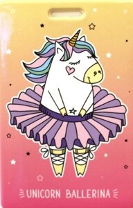 Чехол для карточек Unicorn ballerina розовый градиент (ДК2018-142)