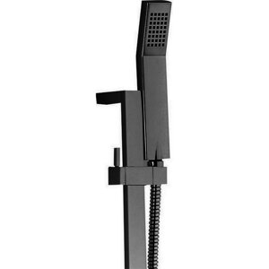 CISAL Shower Душевой гарнитур: ручная лейка, шланг 150 см, штанга 70 см, цвет черный матовый