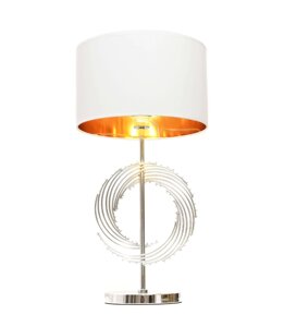 Декоративная настольная лампа Lumina Deco FABI LDT 5531 CHR+WT