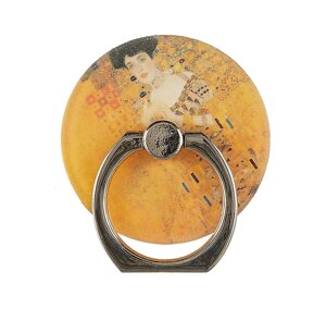 Держатель-кольцо для телефона Густав Климт Золотая Адель (металл) (коробка)