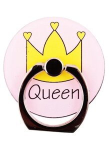 Держатель-кольцо для телефона Queen (корона) (металл) (коробка)