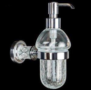 Дозатор для жидкого мыла Boheme Murano crystal хром глянцевый