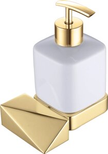 Дозатор для жидкого мыла Boheme New Venturo золото - белый