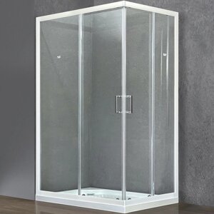 Душевой уголок Royal Bath HPD 110х80 профиль белый стекло прозрачное