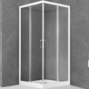Душевой уголок Royal Bath HPD 110x100 профиль белый стекло прозрачное