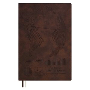 Ежедневник недатированный "Тиволи" Финансовое планирование, А5, 160 листов, коричневый