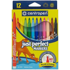 Фломастеры 12цв "PERFECT ", невысыхающие, к/к, Centropen