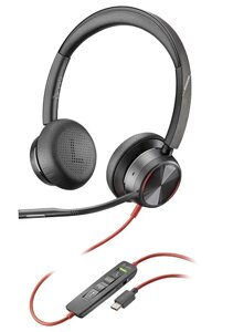 Гарнитура Plantronics BlackWire 8225-M Poly с активным шумоподавлением (USB C, Microsoft Teams)