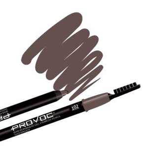 Гелевая подводка в карандаше для бровей Eye brow liner (PV0101, 101, тёмно-коричневый, 1 шт)