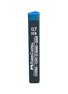 Грифели для механических карандашей Faber-Castell "Polymer", 12шт., 0,7мм, HB