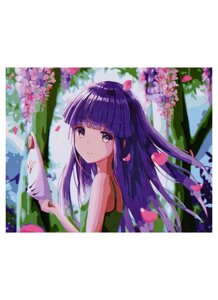 Холст с красками по номерам "Аниме. Девушка с фиолетовыми волосами", 30 х 40 см