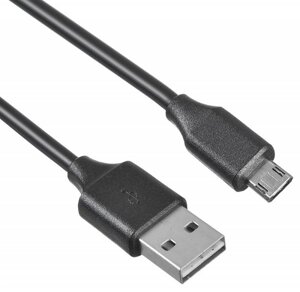 Кабель интерфейсный USB 2.0 Buro BHP MICROUSB 1M FLAT black micro USB B (m) USB A (m) 1м черный плоский 409281
