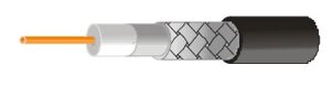 Кабель коаксиальный RG 6 Hyperline COAX-RG6-CU-500 (500м)75 Ом (ТВ, SAT, CATV), жила - 1.00 мм (медь, solid), экран - фольга+оплетка (луженная медь, 48