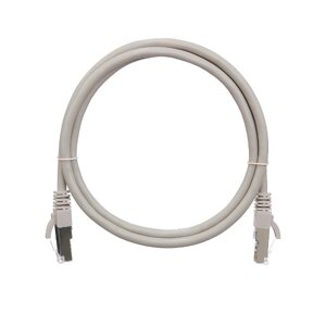 Кабель патч-корд S/FTP 6 кат. 10м nikomax NMC-PC4se55B-100-GY 2хrj45/8P8c, T568B, molded, BC (чистая медь), PVC нг (а), серый