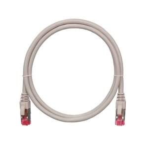 Кабель патч-корд S/FTP 6а кат. 0.5м nikomax NMC-PC4sa55B-005-C-GY 2хrj45/8P8c, T568B, molded, BC (чистая медь), LSZH нг (а)-hfltx, серый