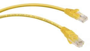 Кабель патч-корд U/UTP 5e кат. 1м. Cabeus PC-UTP-RJ45-Cat. 5e-1m-YL-LSZH неэкранированный, желтый