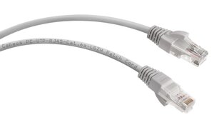 Кабель патч-корд U/UTP 6a кат. 3м. Cabeus PC-UTP-RJ45-Cat. 6a-3m-LSZH 10G, неэкранированный, серый