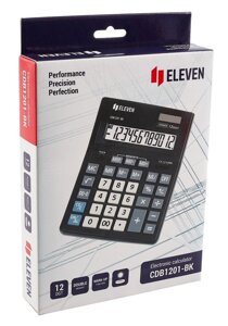 Калькулятор 12 разрядный настольный, 2-е питан., ELEVEN CDB1201-BK