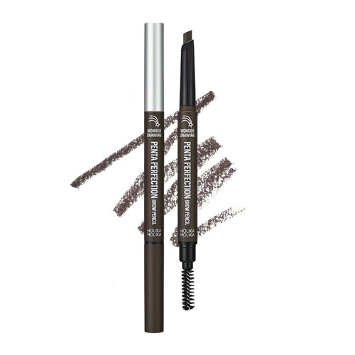 Карандаш для бровей Wonder Drawing Penta Perfection Brow Pencil (20015786, 01, Dark brown, 0,3 г)