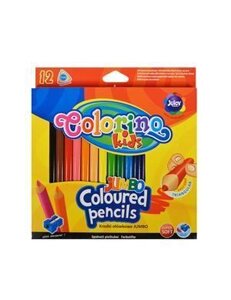 Карандаши цветные 12цв "Colorino kids JUMBO" трехгранные, к/к, подвес, Colorino