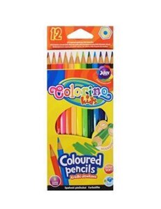 Карандаши цветные 12цв "Colorino kids" шестигранные, к/к, подвес, Colorino