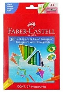 Карандаши цветные 36цв трехгран., с точилкой, кк, подвес, Faber-Castell